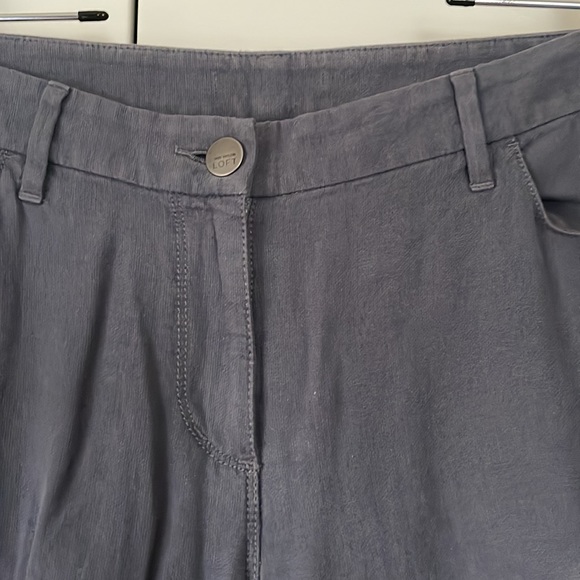 Ann Taylor Loft Linen Cotton Pants in Gray Size-Large NWOT - Picture 5 of 16